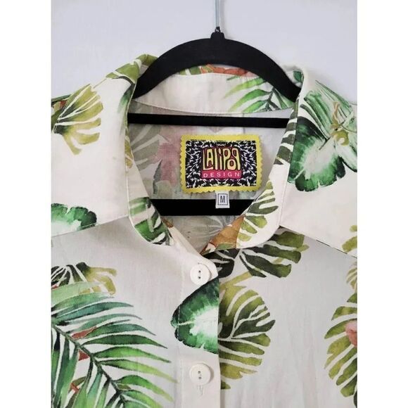 Lalipop design COTTON JUMPSUIT WITH PALM LEAF PRINT M - Picture 5 of 12